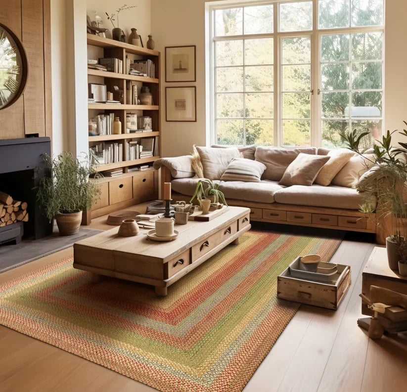 Brown Braided Rugs for Dining Room