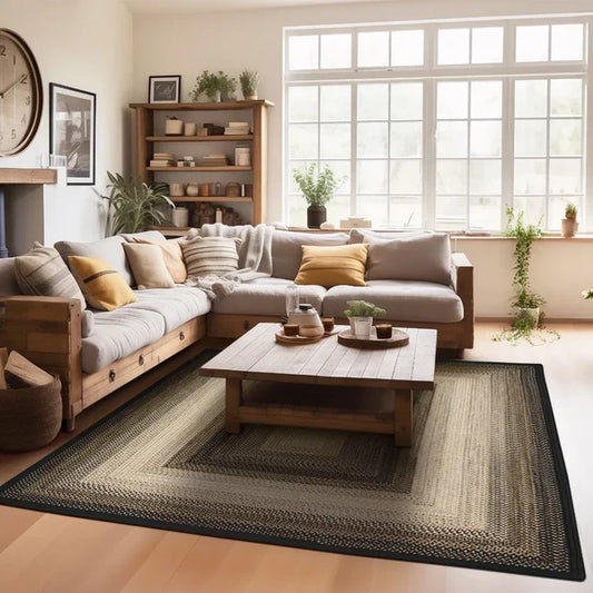 How to Style a Room with Black Braided Rugs
