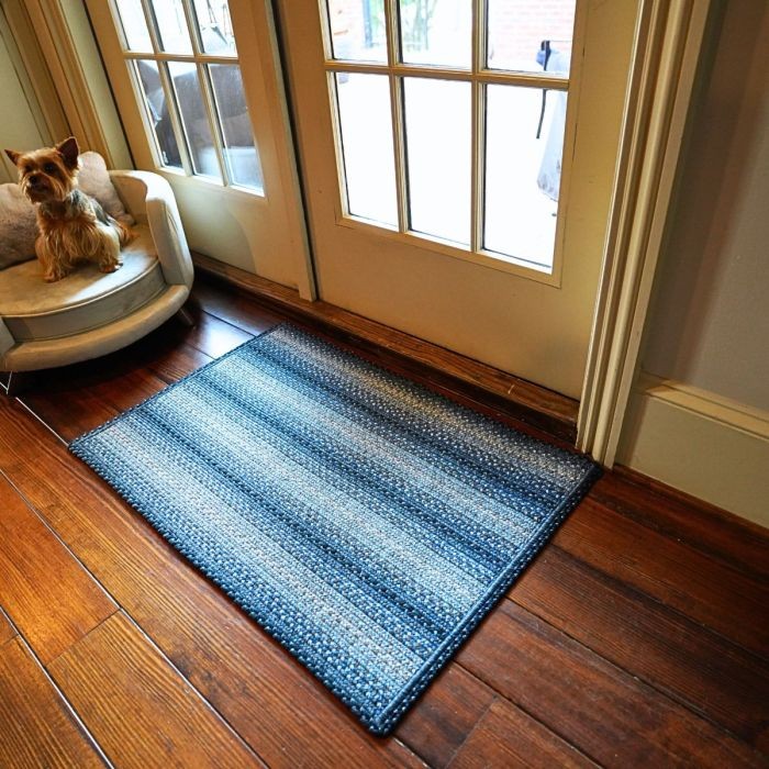 Non Slip, Waterproof Rug - Blue Oasis - Entryway, Kitchen, Bathroom