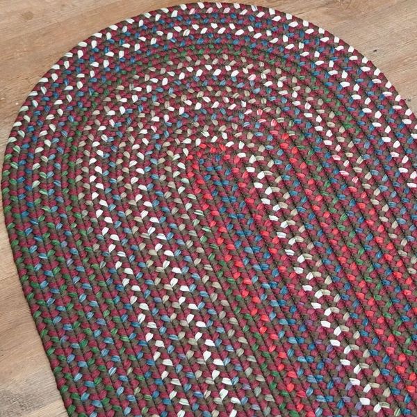 Heartsfield Braid Brickyard Multi Indoor Modern Farmhouse Rug