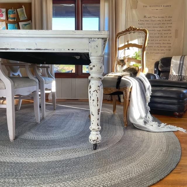Grey Cloud Jute Oval Braided Rugs - Braided-Rugs.com
