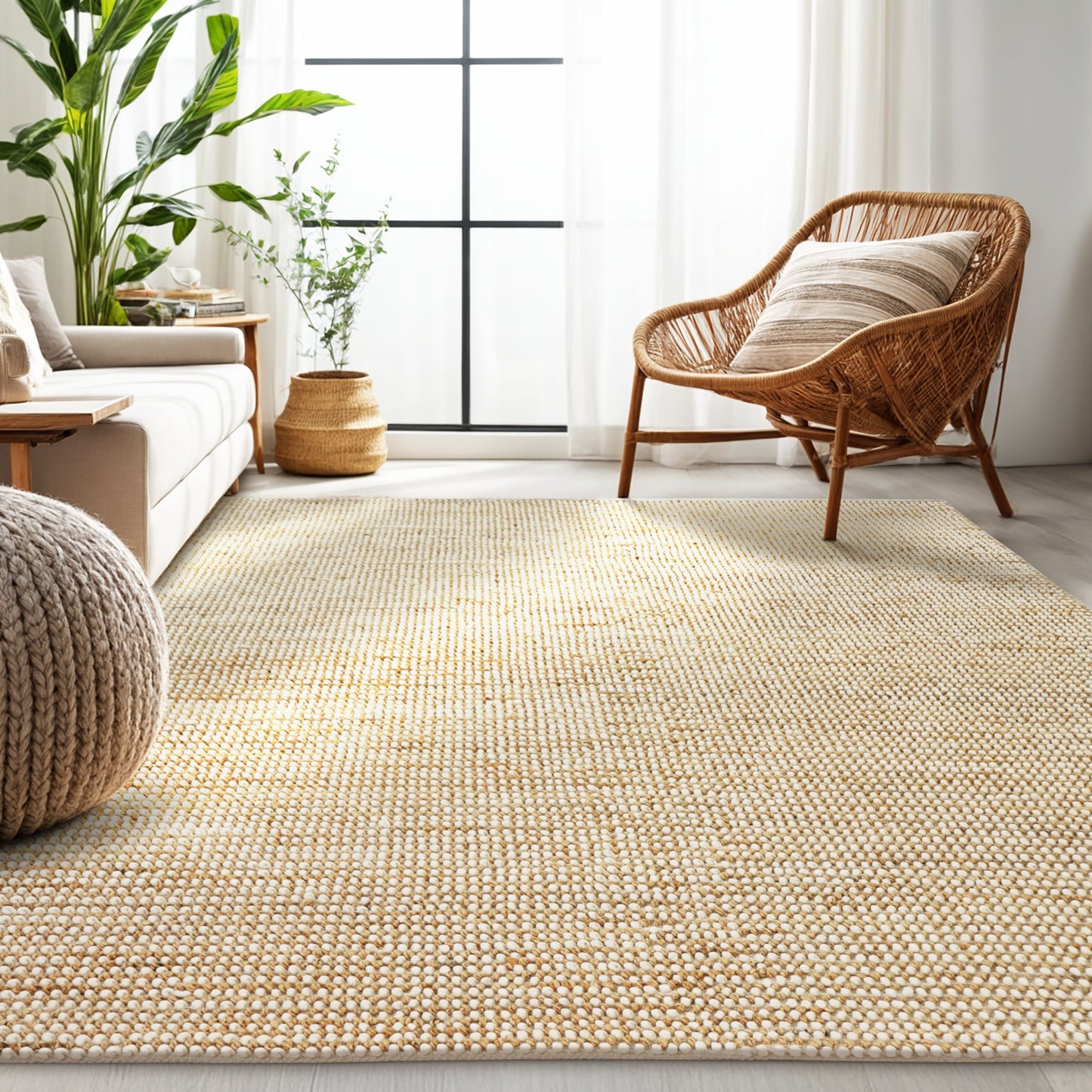 Mocha Mist Farmhouse Rectangular Braided Rugs