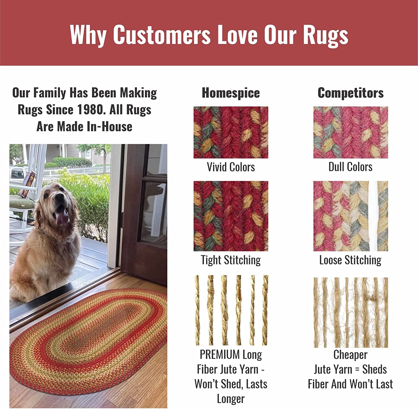 Cider Barn Red Jute Braided Oval Rugs - Braided-Rugs.com