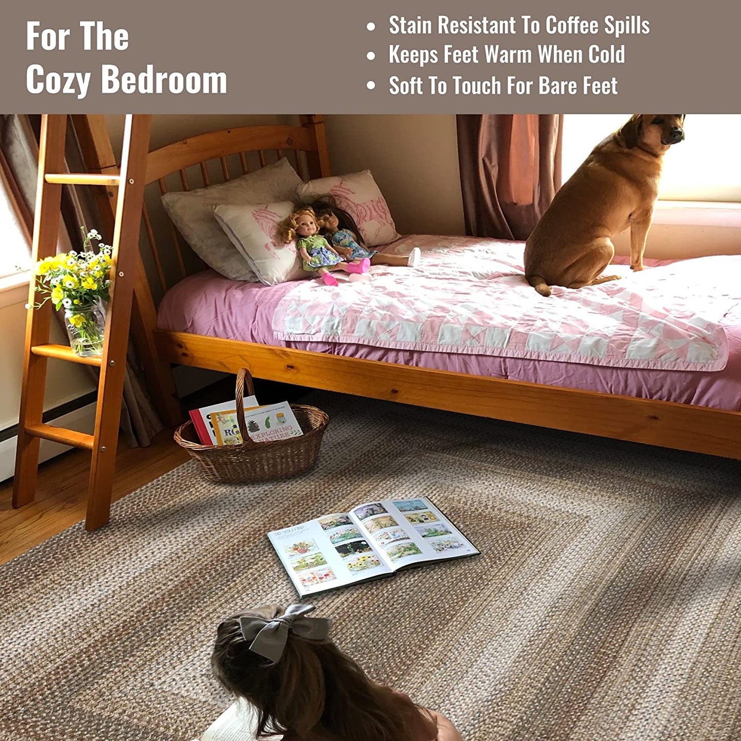 Wildwood Brown Ultra Durable Braided Rectangular Rugs - Braided-Rugs.com