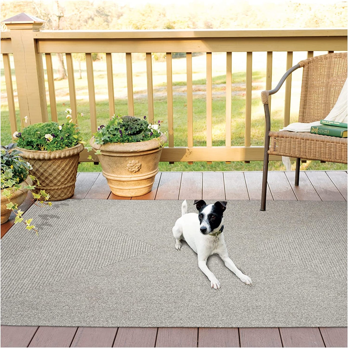 Slate Outdoor Braided Rectangular Rugs - Braided-Rugs.com