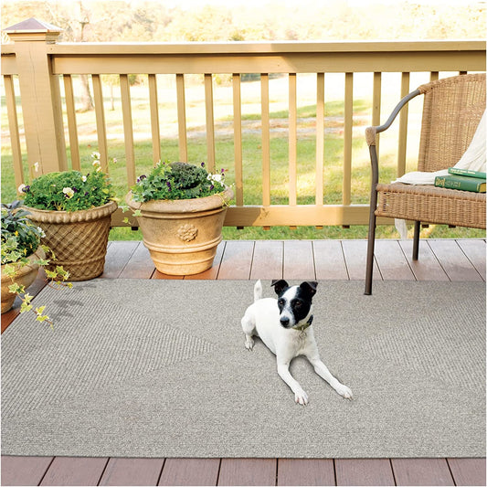 Slate Outdoor Braided Rectangular Rugs - Braided-Rugs.com