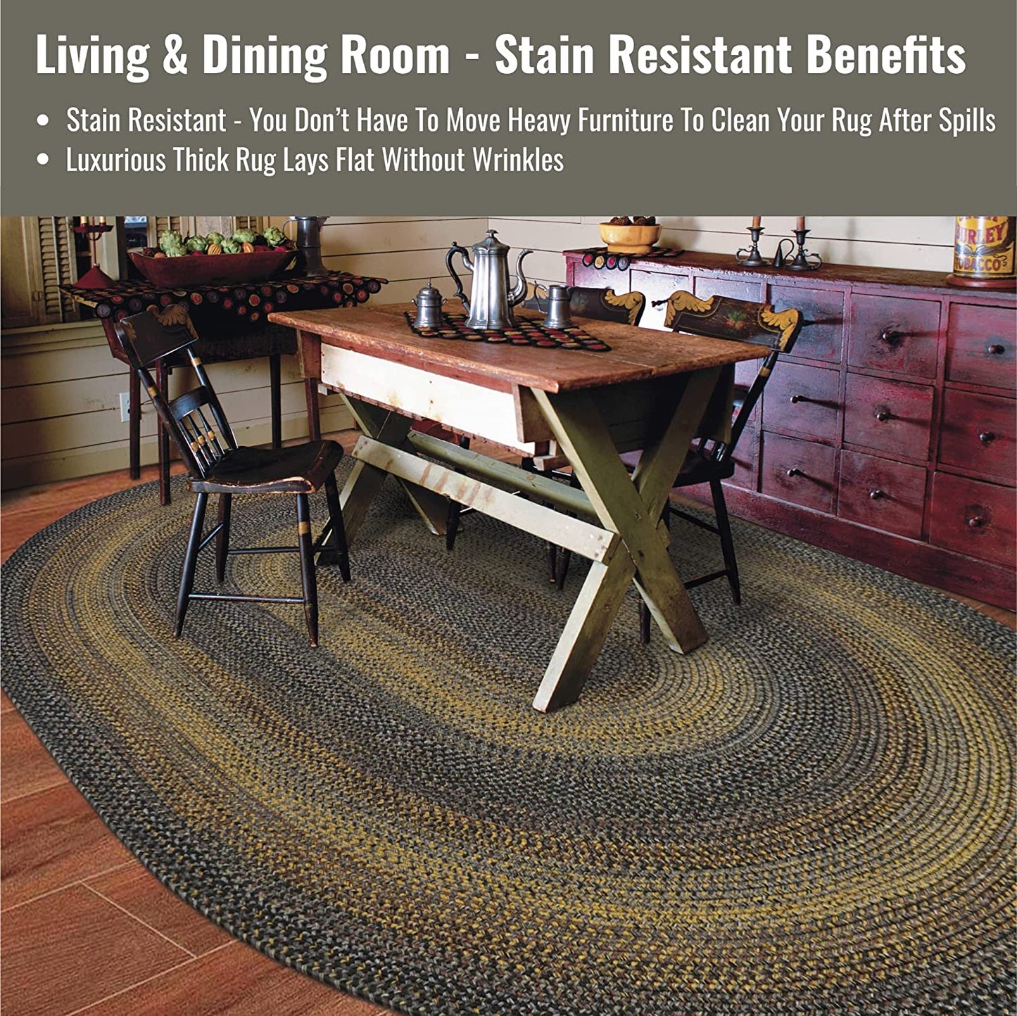 Black Forest Outdoor Braided Oval Rugs - Braided-Rugs.com