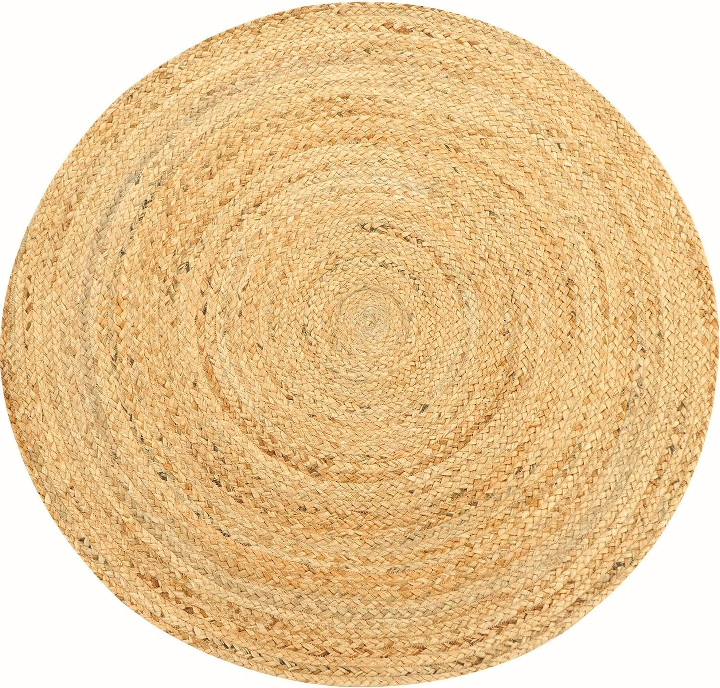 Natural Jute Tan Round Braided Rug