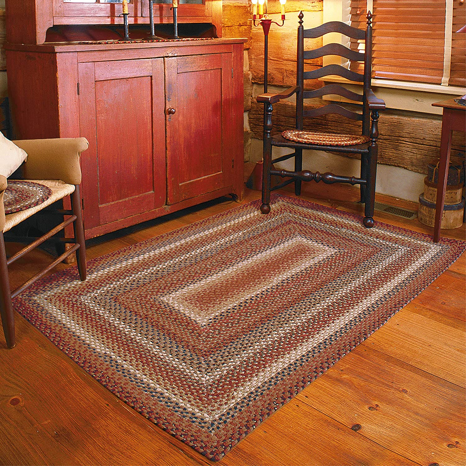  Homespice 20x30” Multi Color Rect. Braided Rug