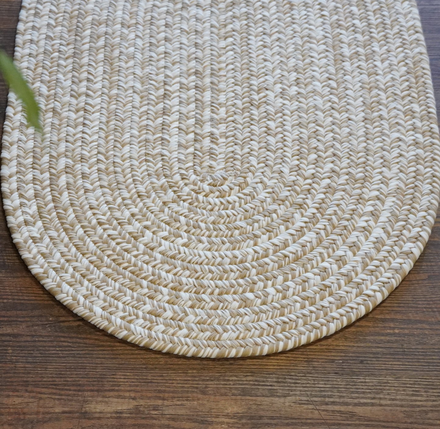 Modern Barn Braided Tweed Oval Runner