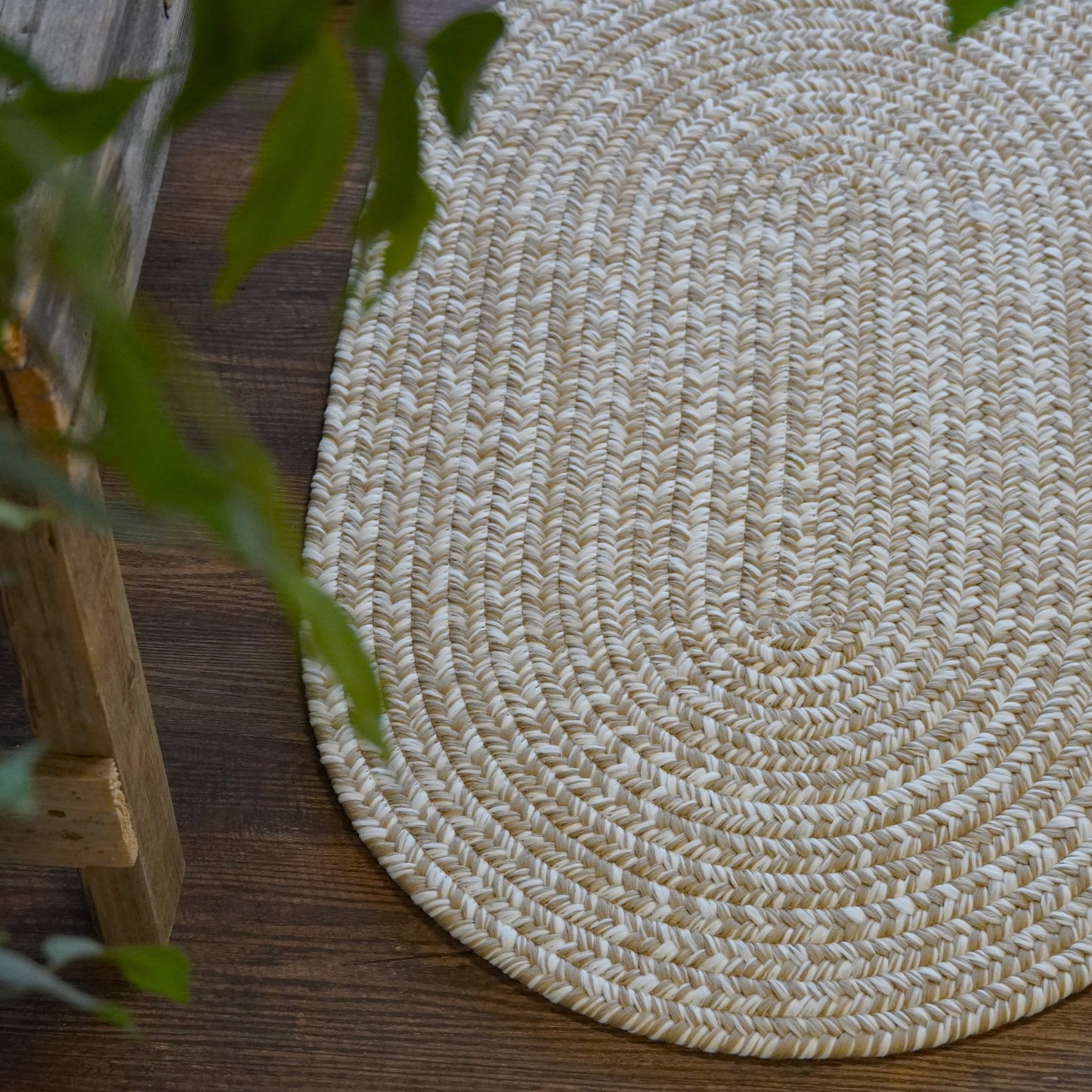 Modern Barn Braided Tweed Oval Runner