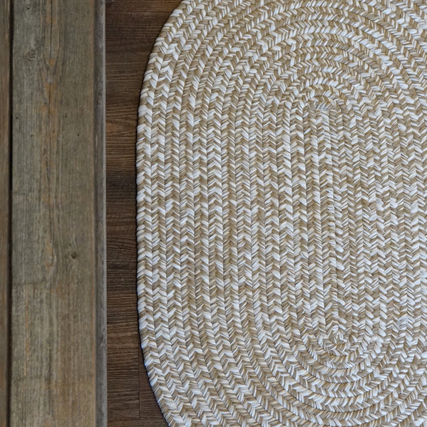 Modern Barn Braided Tweed Oval Runner