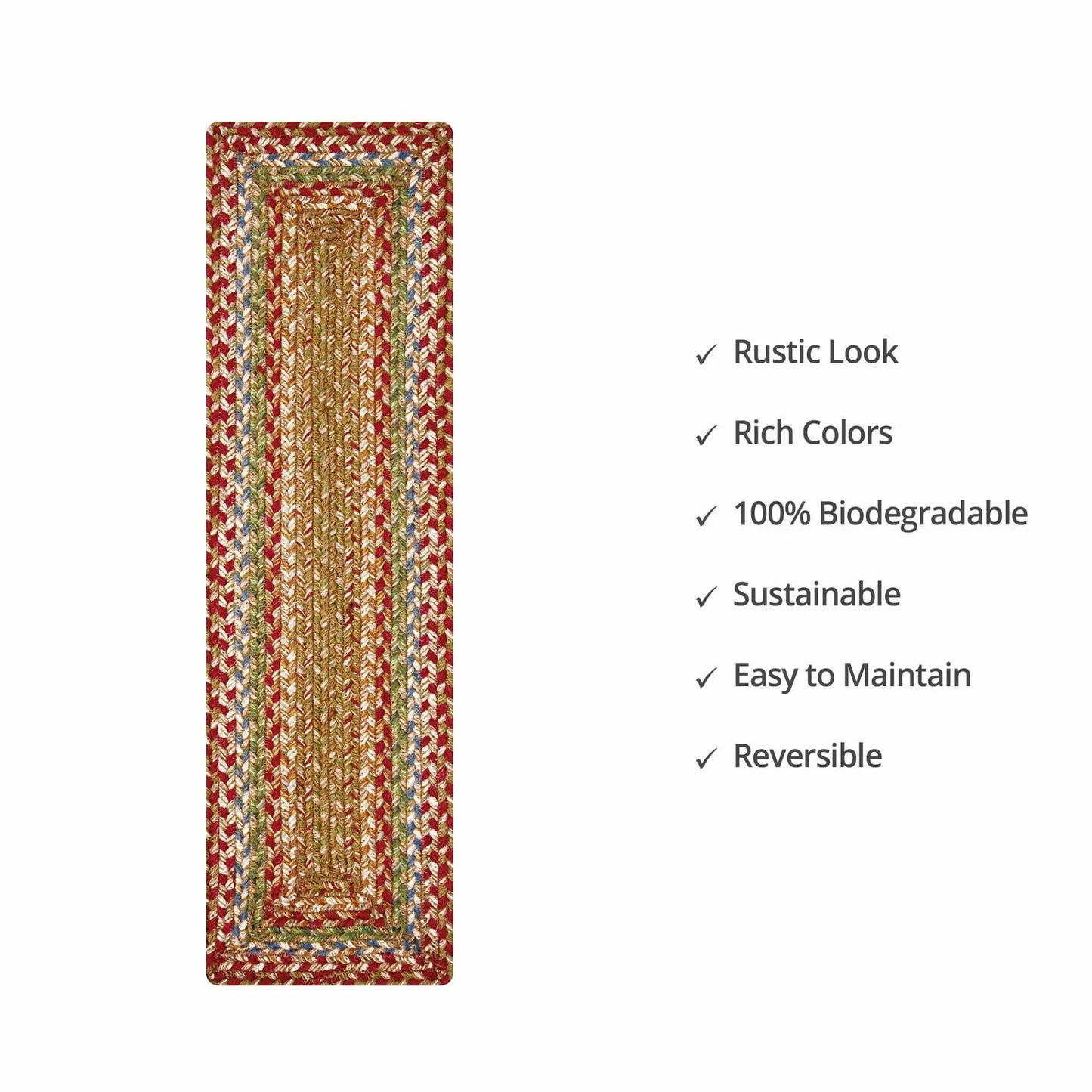 Azalea Multi Color Jute Stair Tread