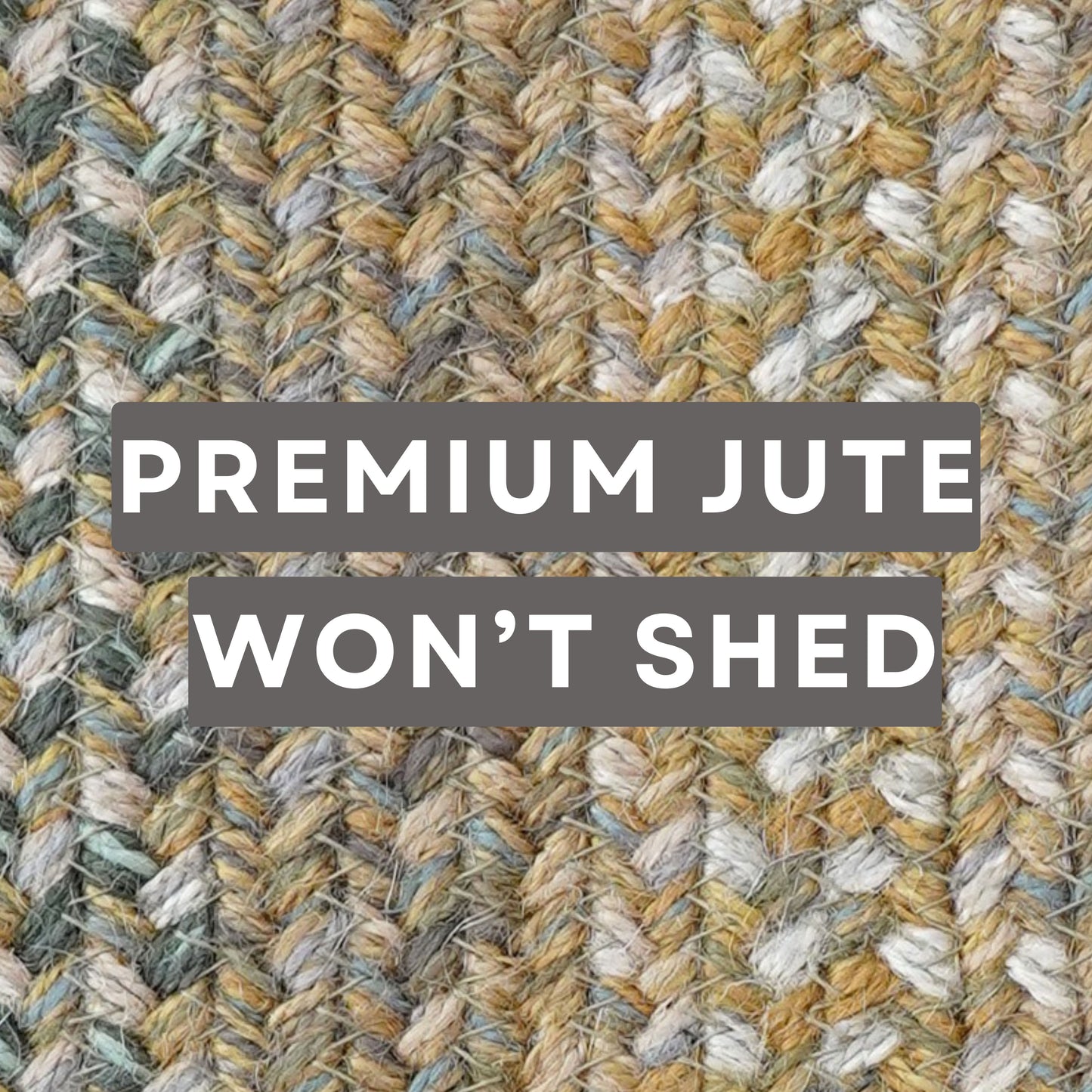 Coffee Gold Jute Braided Rectangular Rugs