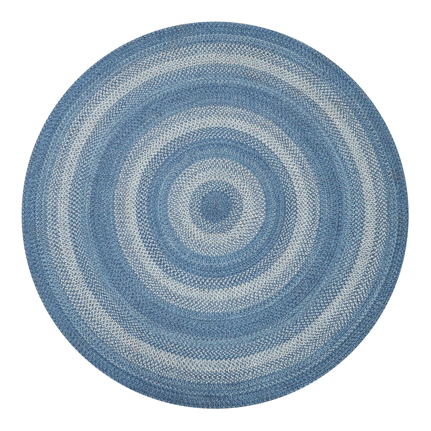 Denim Blue Braided Round Jute Rugs
