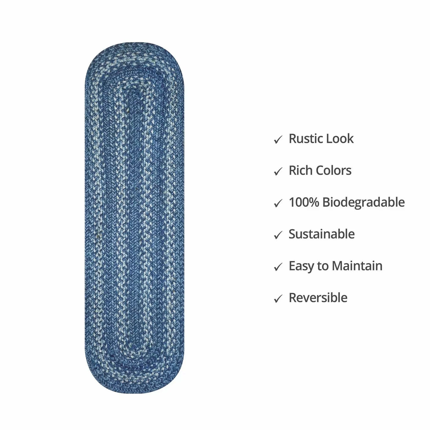Denim Jute Stair Tread