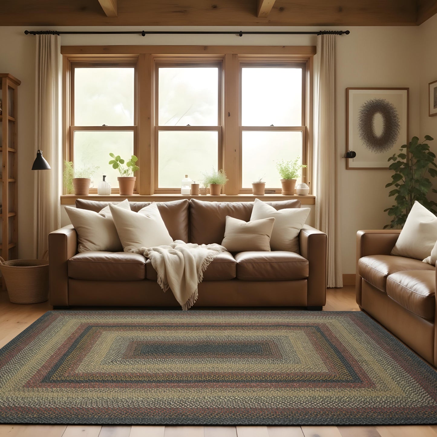 Enigma Black - Grey Cotton Braided Rectangular Rugs