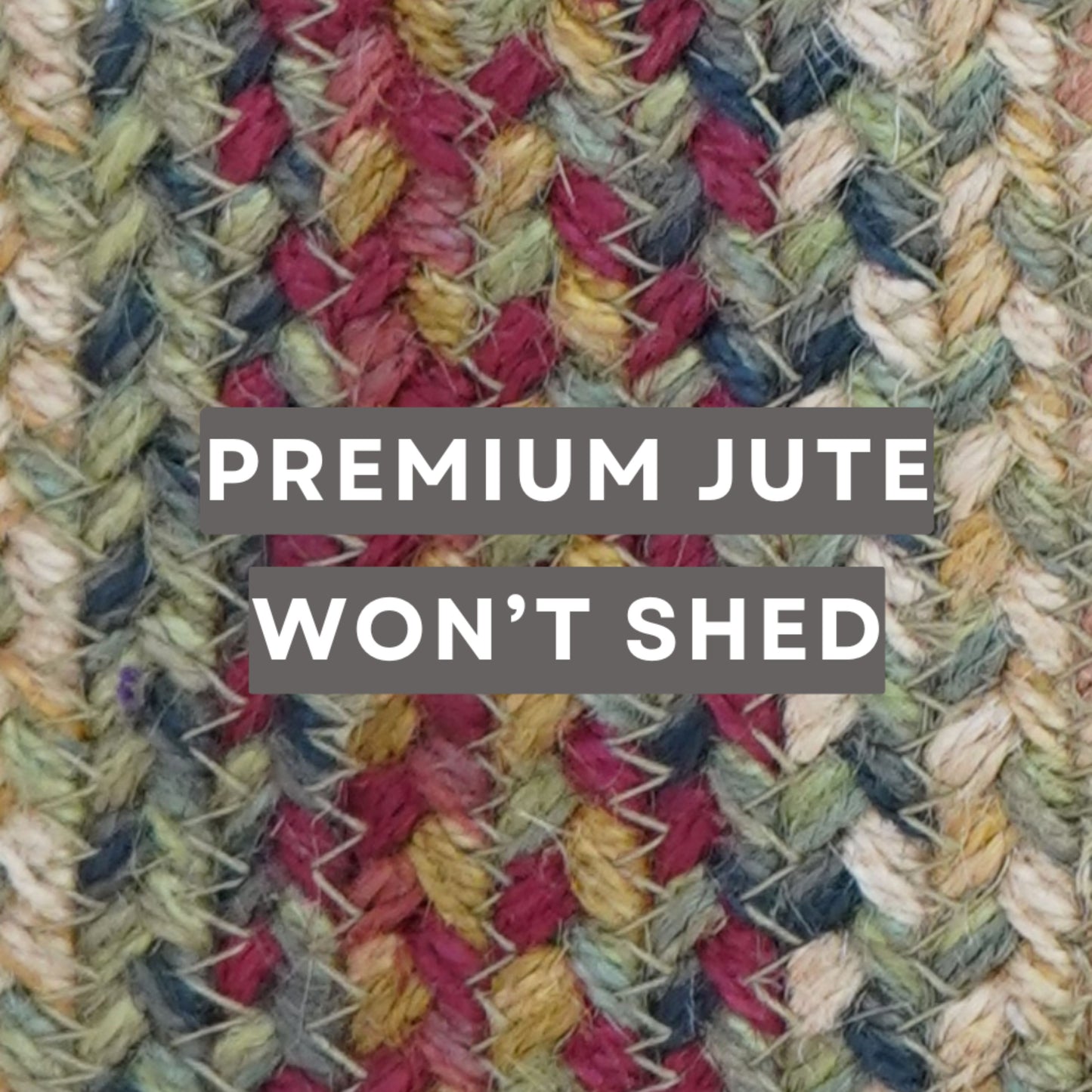 Graceland Multi Color Jute Braided Oval Rugs