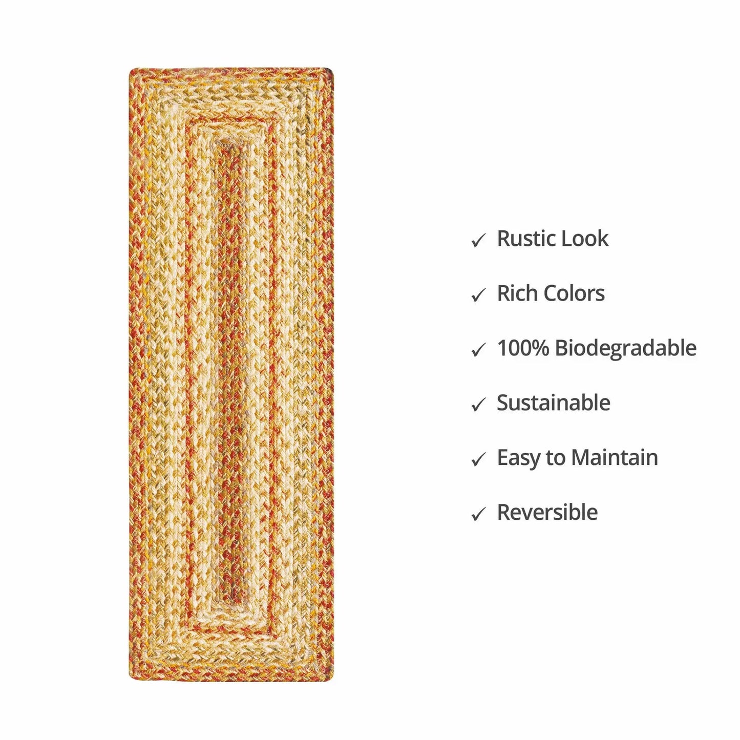 Harvest Beige Jute Stair Tread
