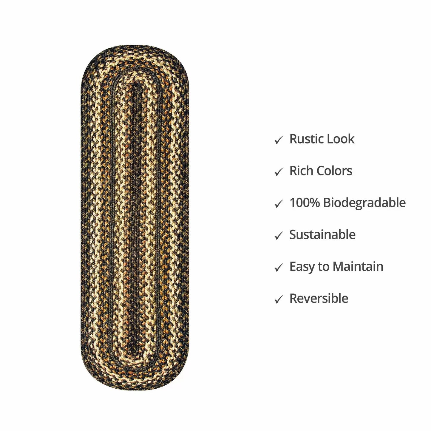 Kilimanjaro Black - Color Jute Stair Tread
