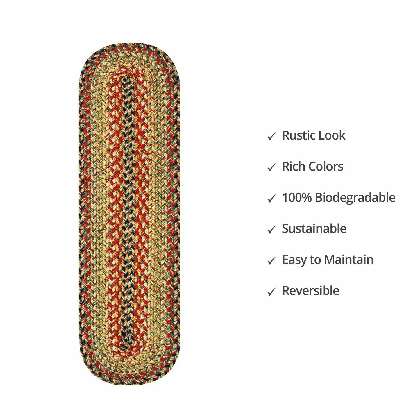 Kingston Multi Color Jute Stair Tread
