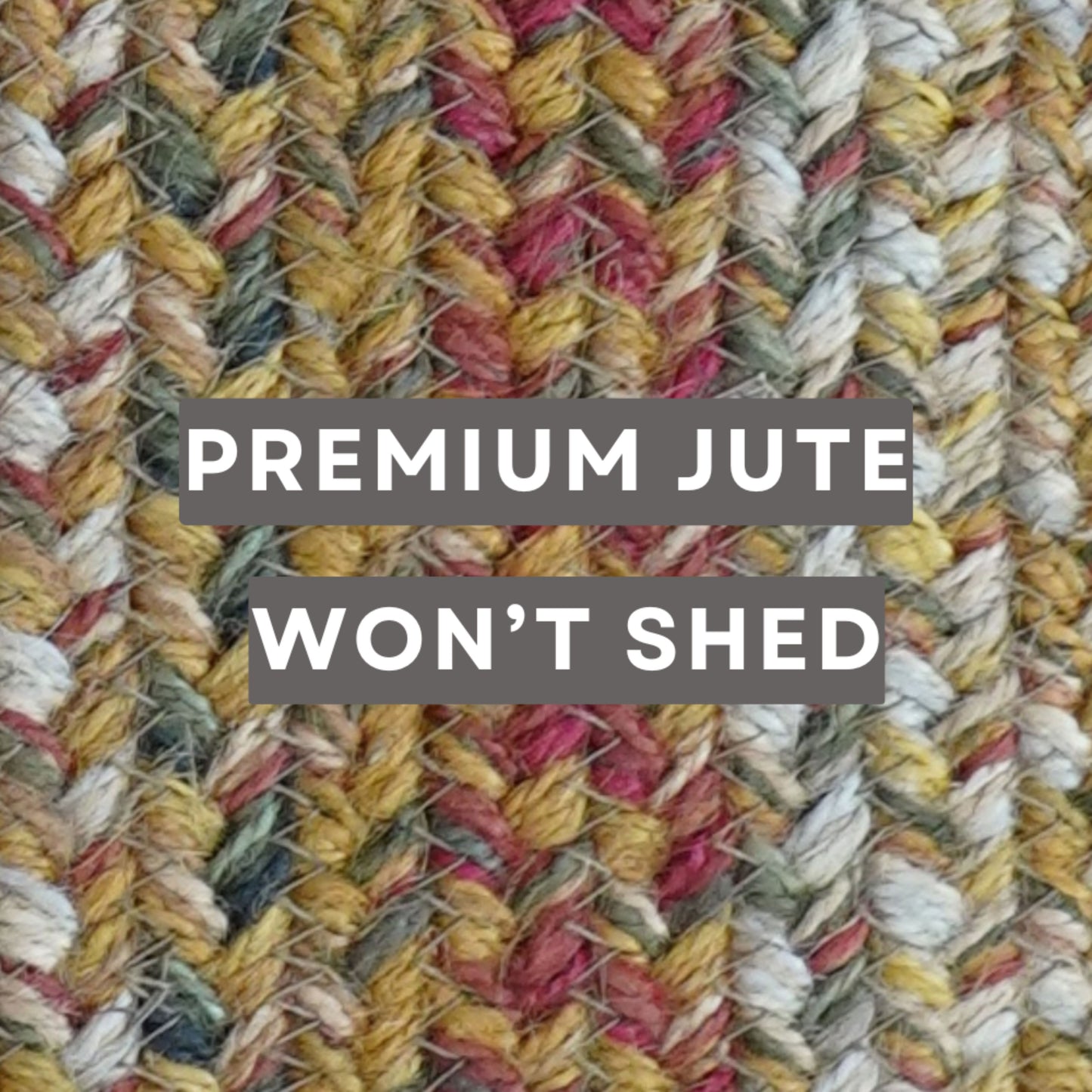 Mustard Seed Red - Green Jute Braided Oval Rugs