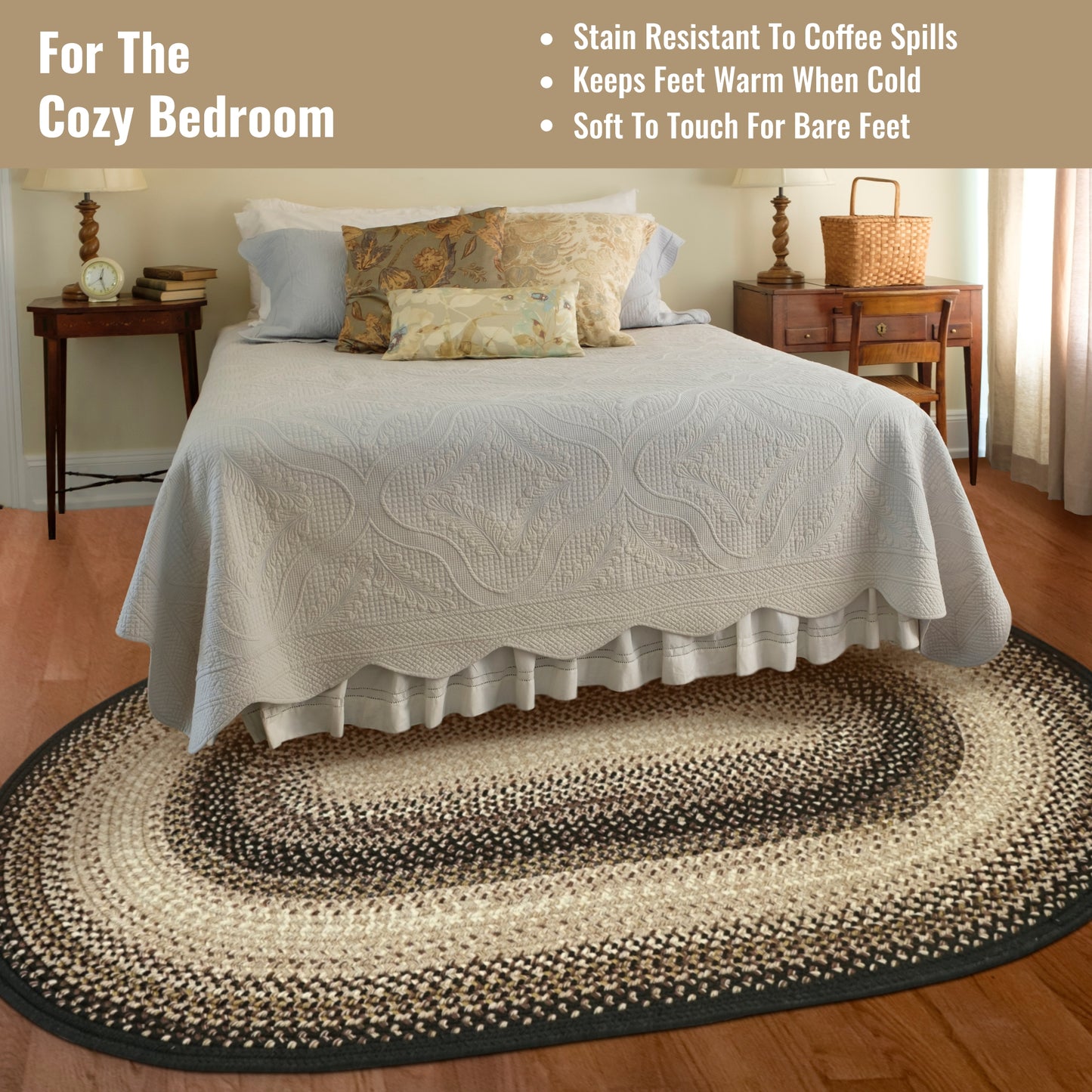 Black Mist Outdoor Braided Oval Rugs - Braided-Rugs.com