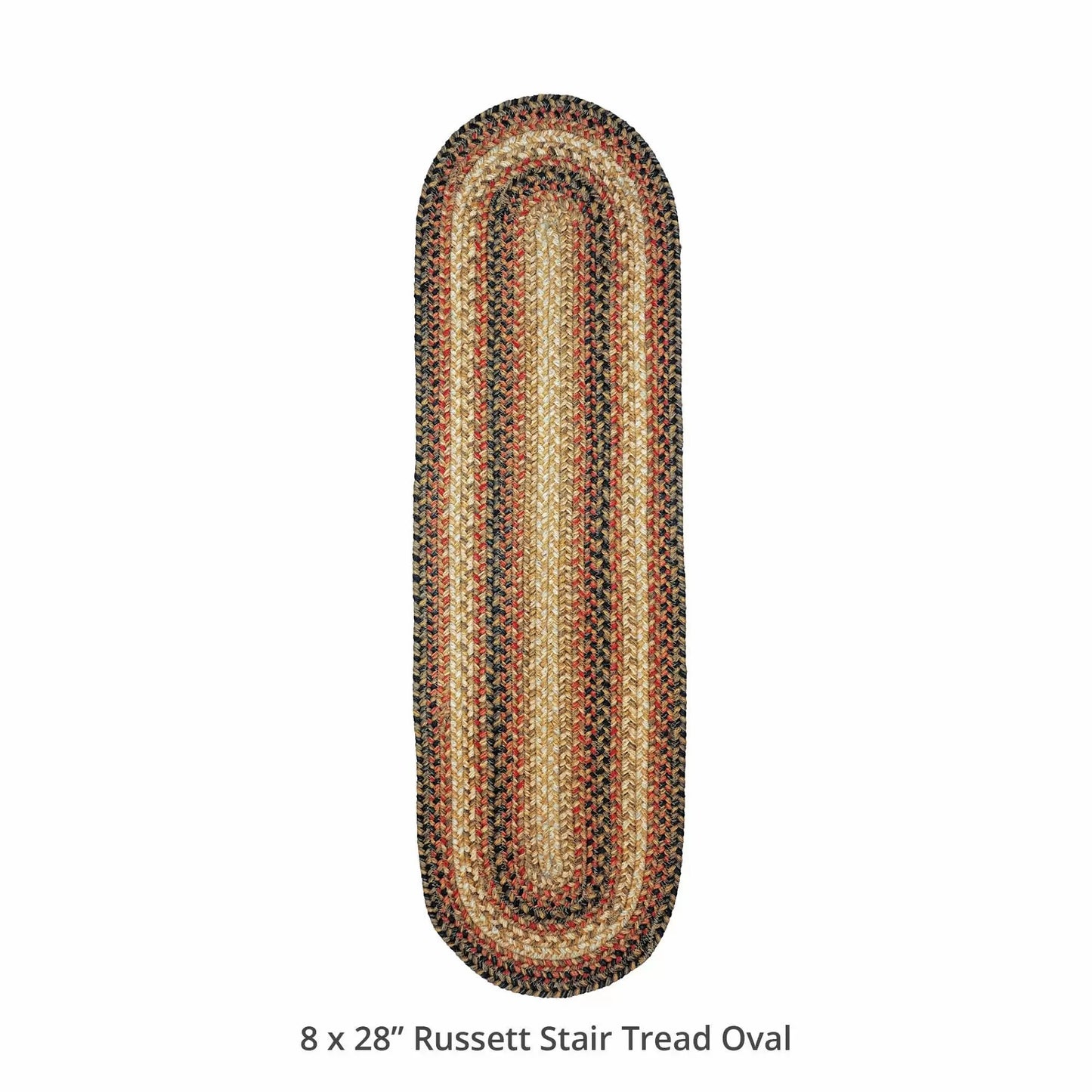 Russett Brown - Beige Jute Stair Tread