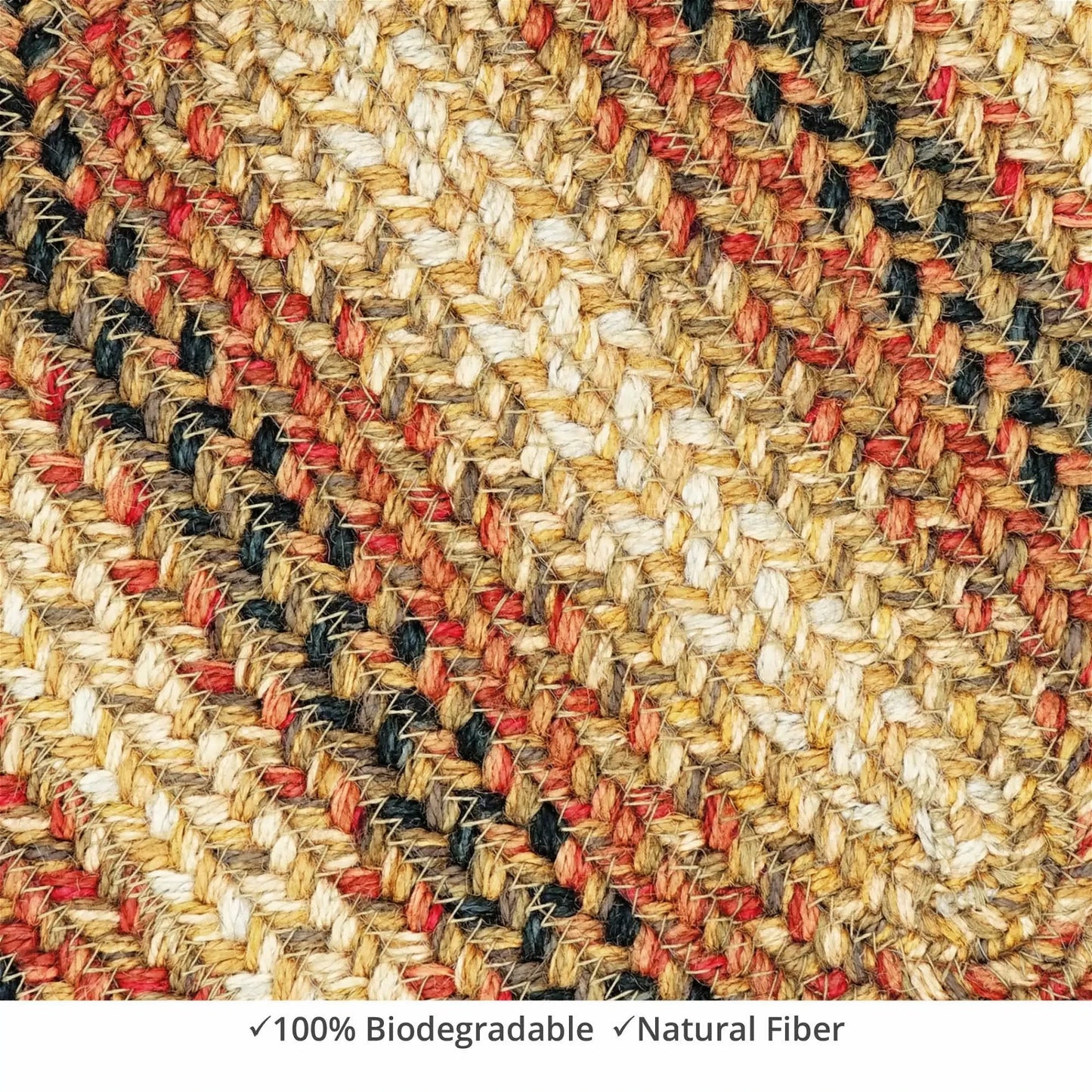 Russett Brown - Beige Jute Stair Tread