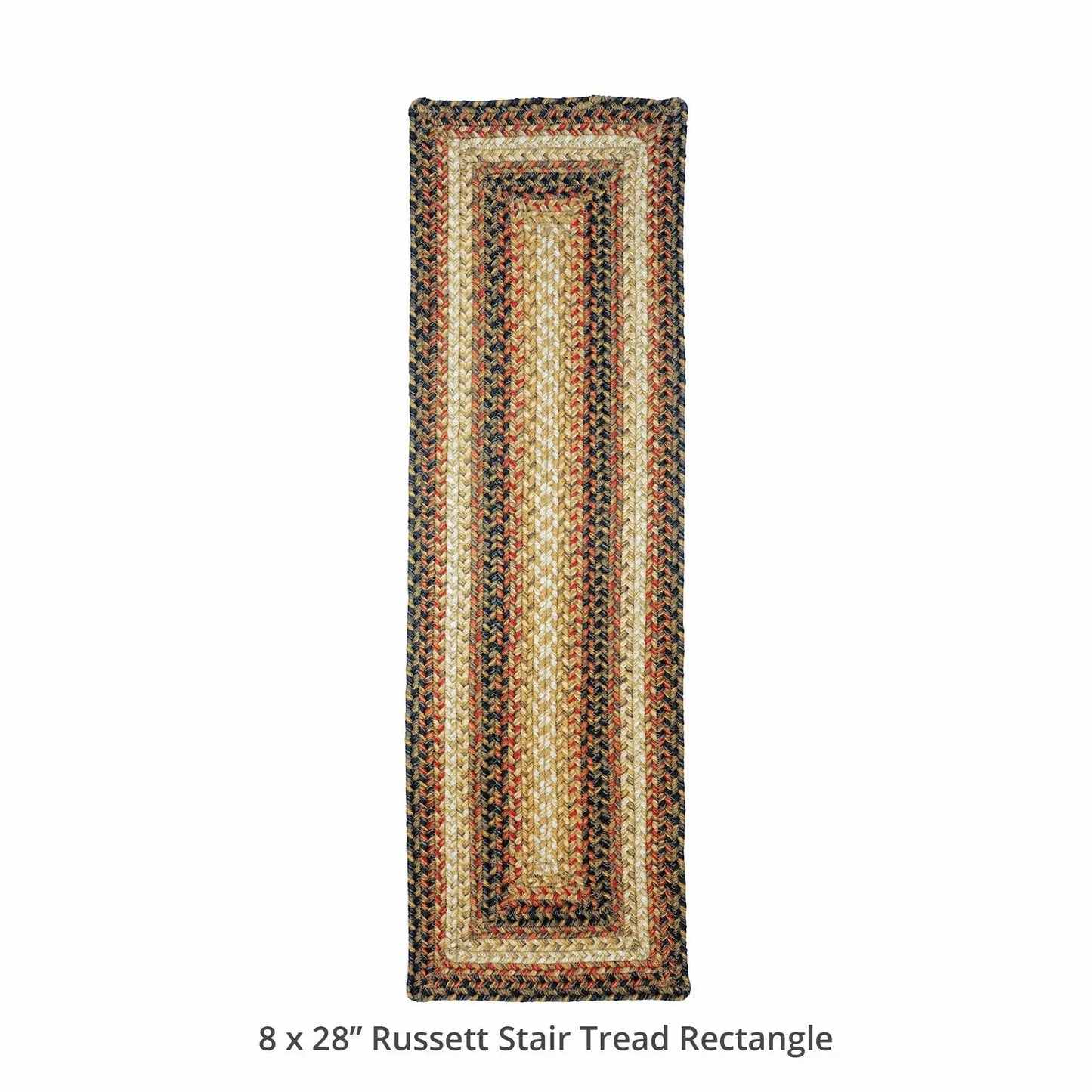 Russett Brown - Beige Jute Stair Tread