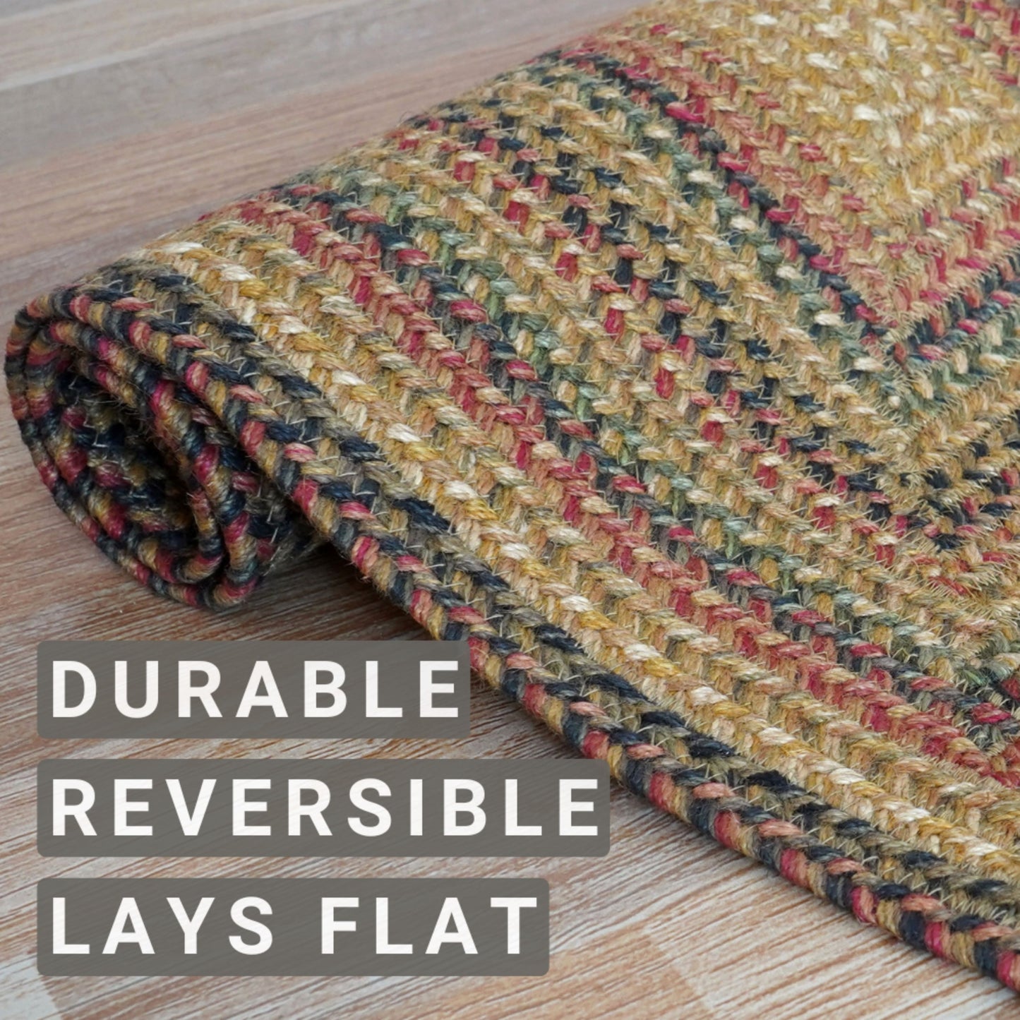 Timber Trail Gold Jute Braided Rectangular Rugs