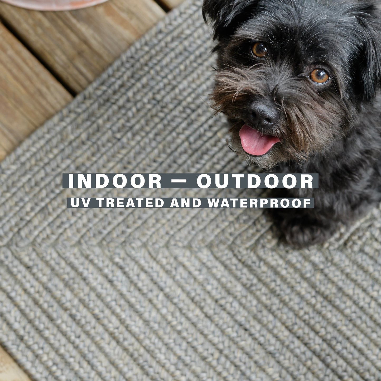 Smoke Grey Ultra Durable Braided Rectangular Rugs