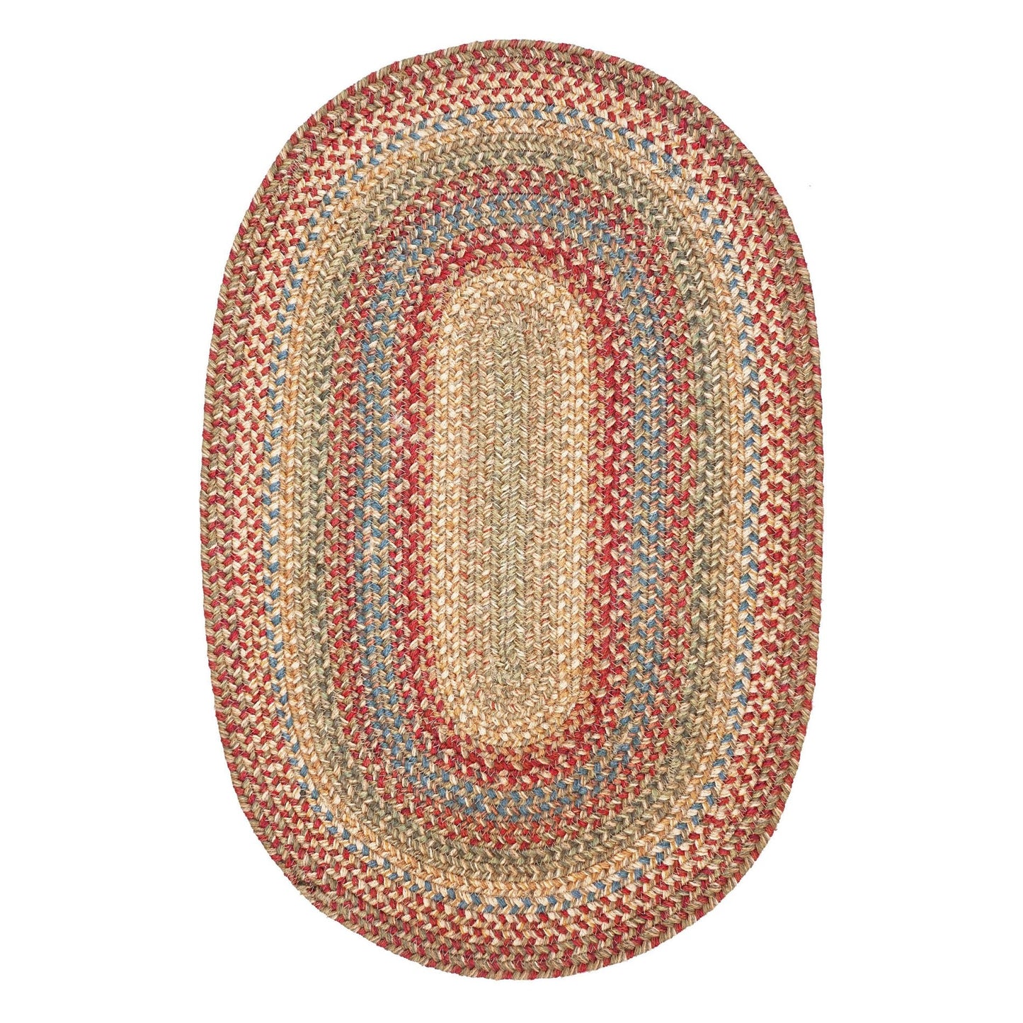 Azalea Multi Color Jute Oval Braided Rugs - Braided-Rugs.com