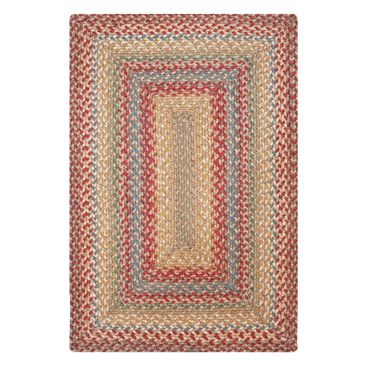 Azalea Multi Color Jute Rectangular Braided Rugs - Braided-Rugs.com