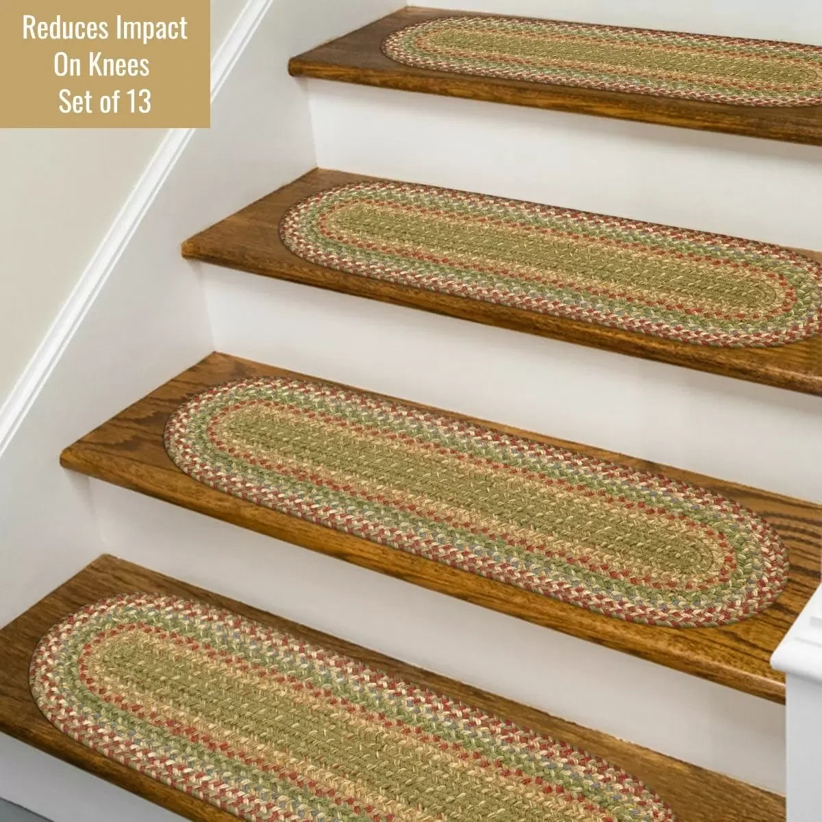 Azalea Multi Color Jute Stair Tread