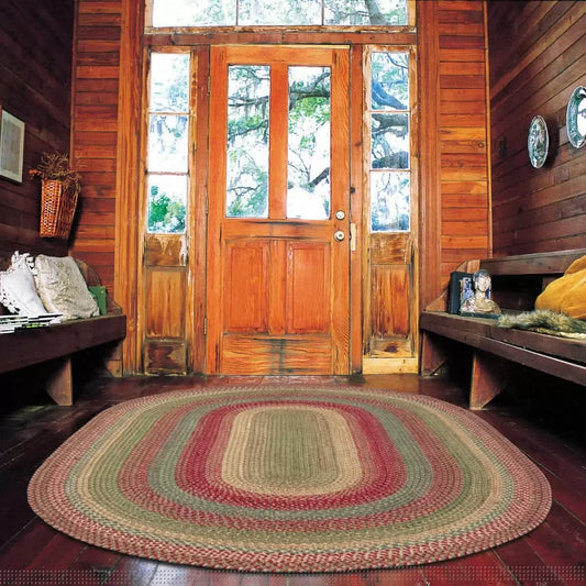 Azalea Multi Color Jute Oval Braided Rugs