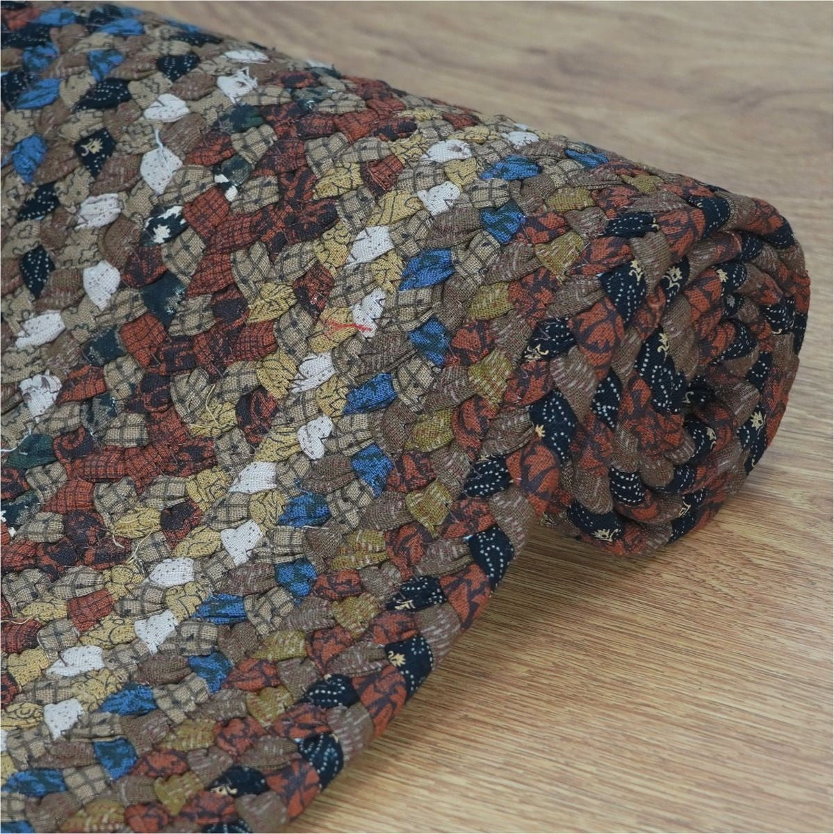 Biscotti Brown Cotton Braided Rectangular Rugs