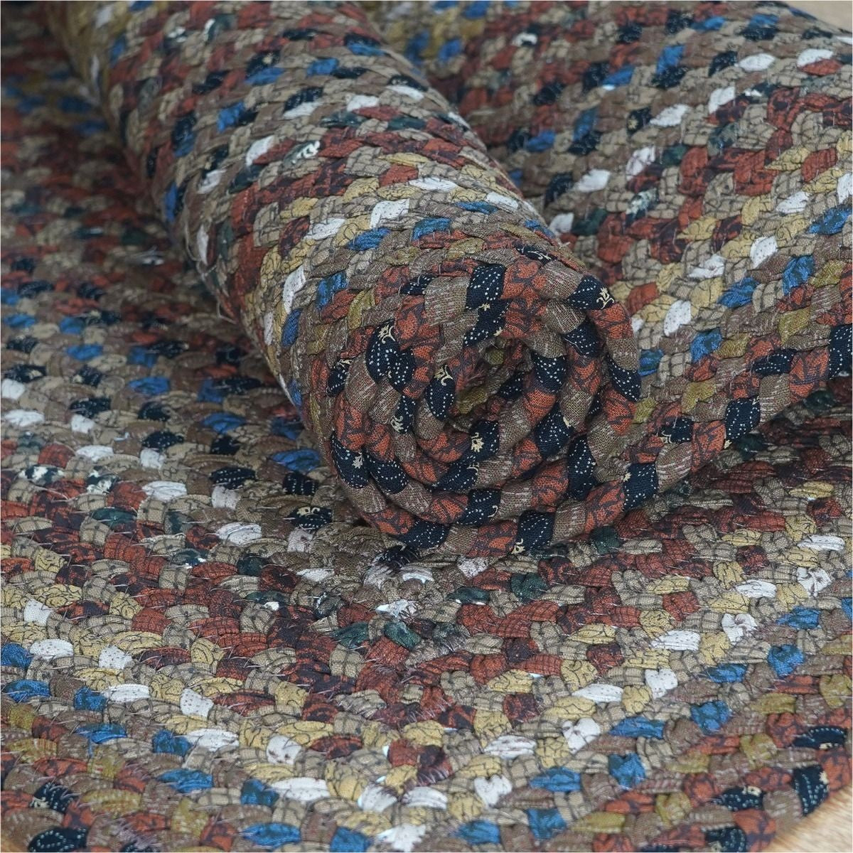 Biscotti Brown Cotton Braided Rectangular Rugs