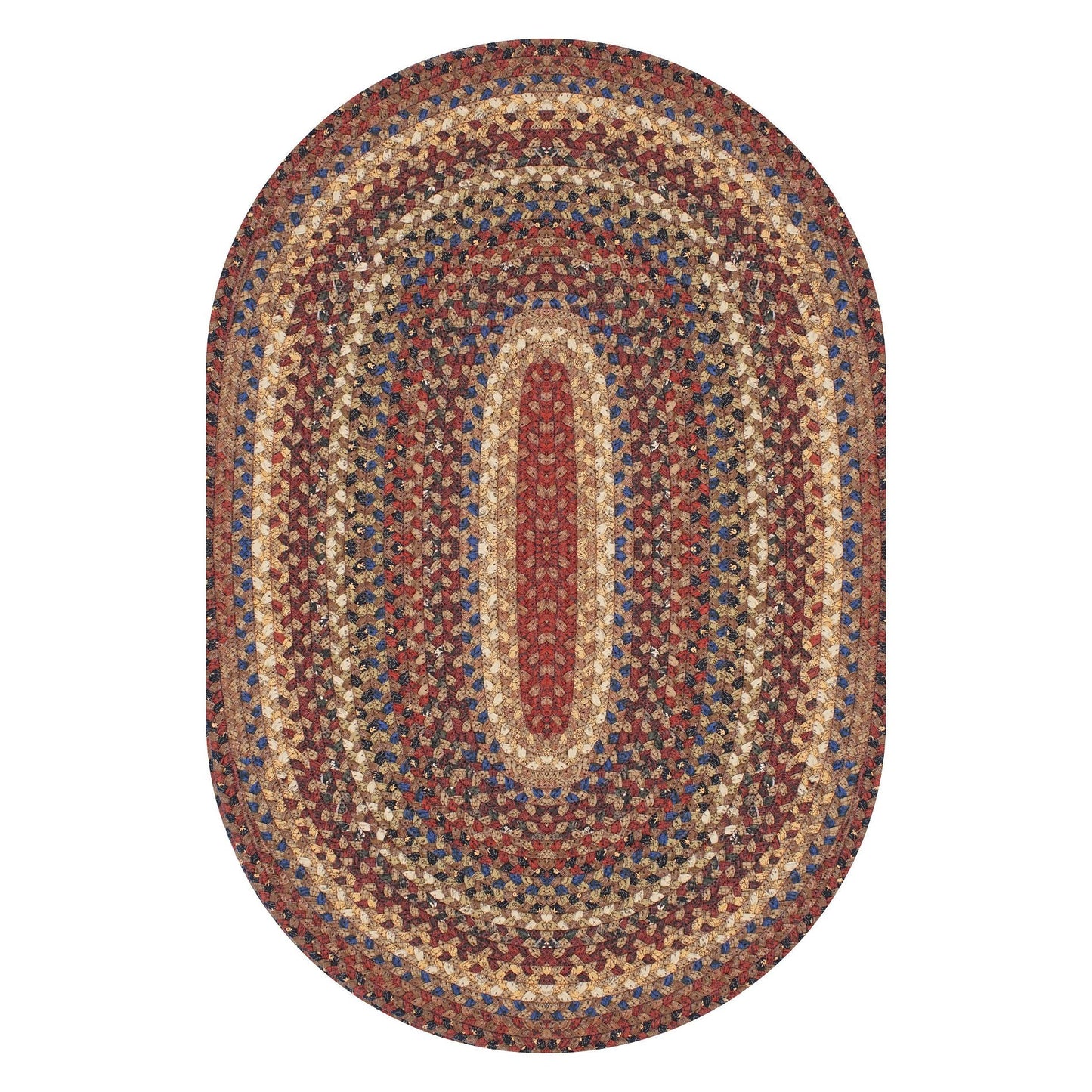 Biscotti Brown Cotton Oval Braided Rugs - Braided-Rugs.com