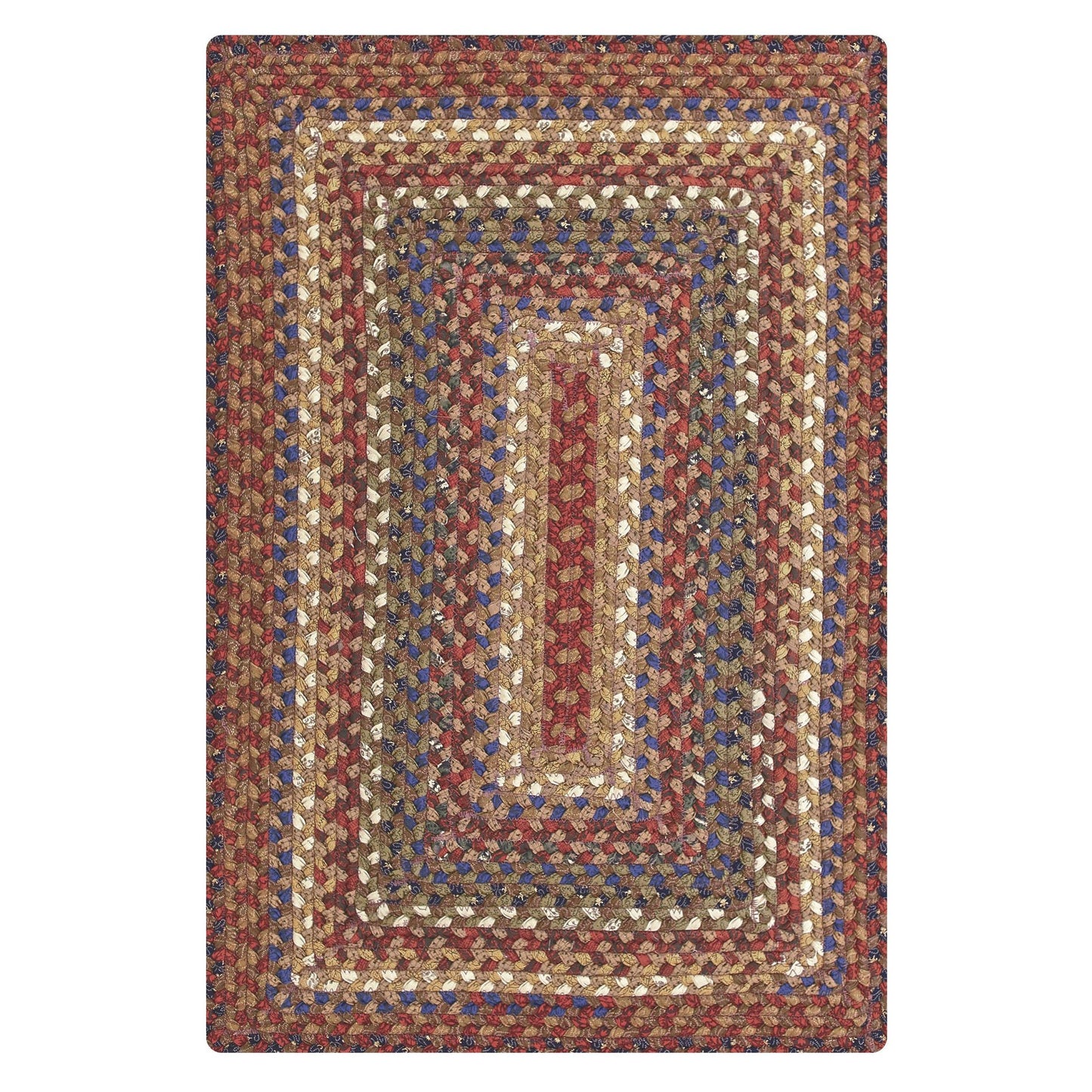 Biscotti Brown Cotton Braided Rectangular Rugs - Braided-Rugs.com