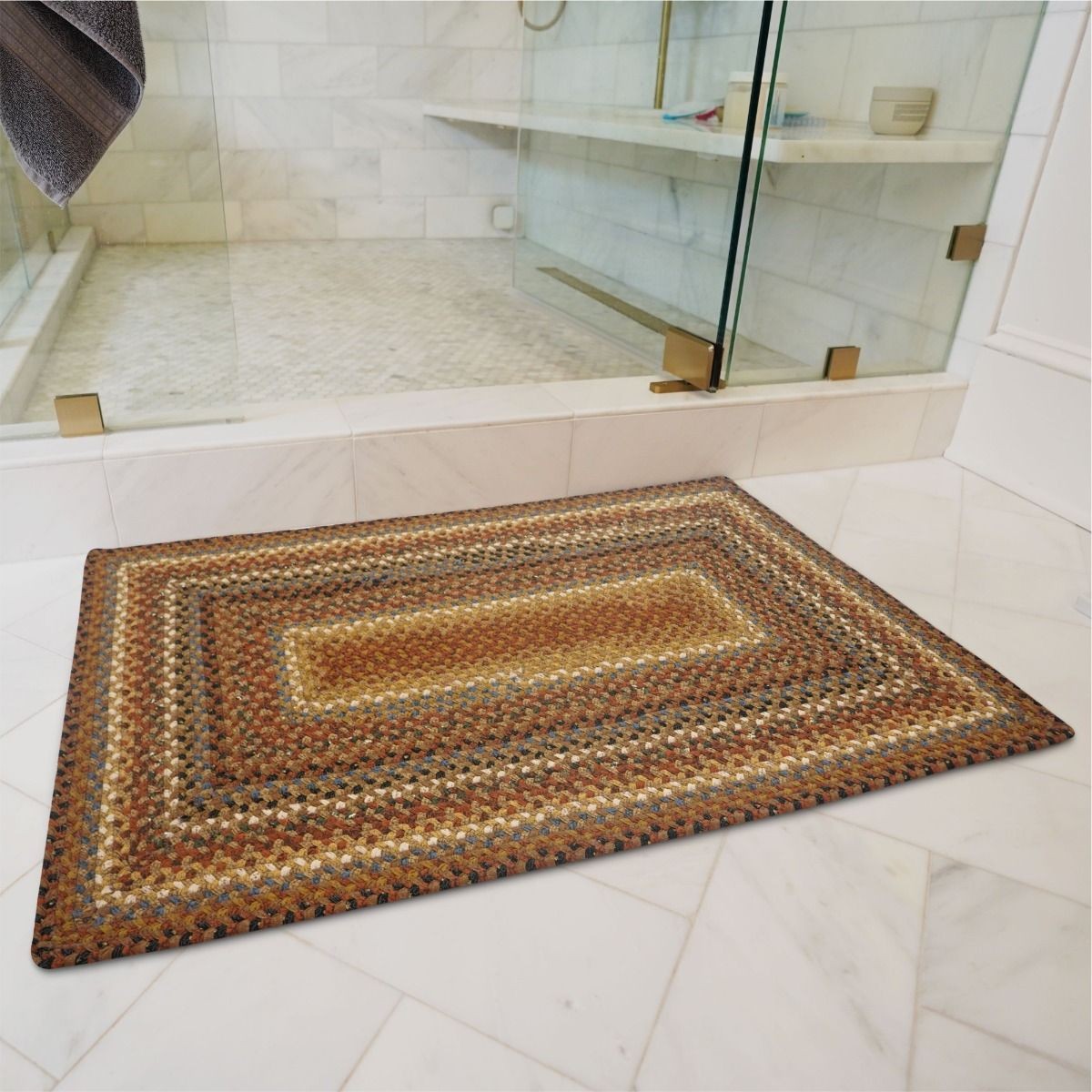 Biscotti Brown Cotton Braided Rectangular Rugs