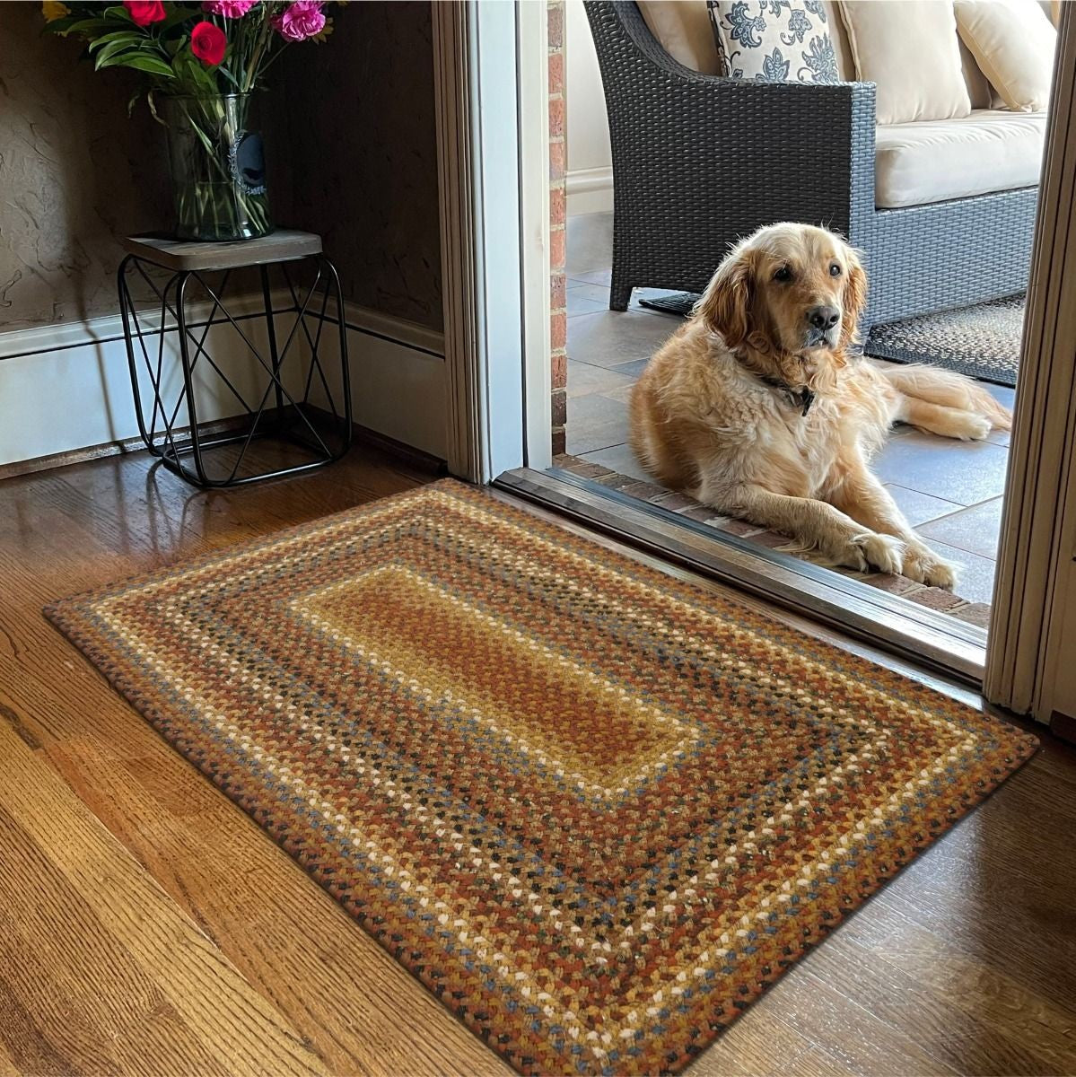 Biscotti Brown Cotton Braided Rectangular Rugs