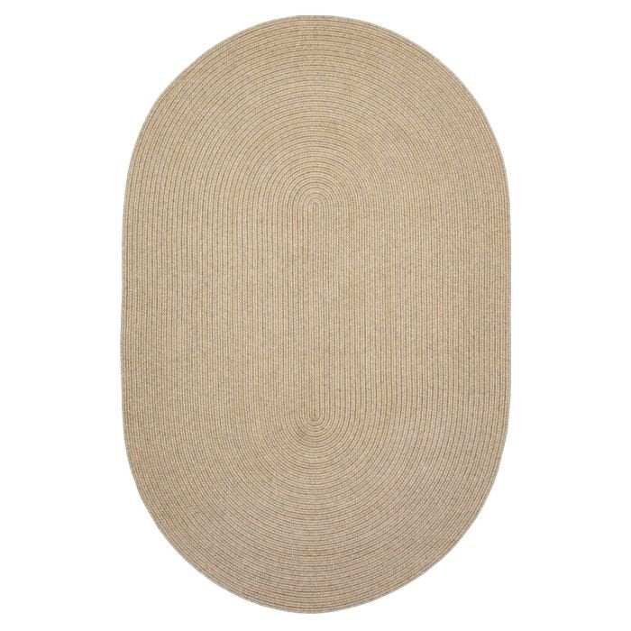 Biscuit Brown Ultra Durable Braided Oval Rugs - Braided-Rugs.com