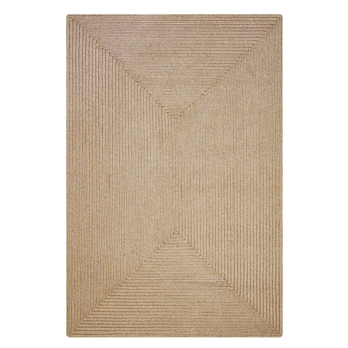 Biscuit Brown Ultra Durable Braided Rectangular Rugs - Braided-Rugs.com