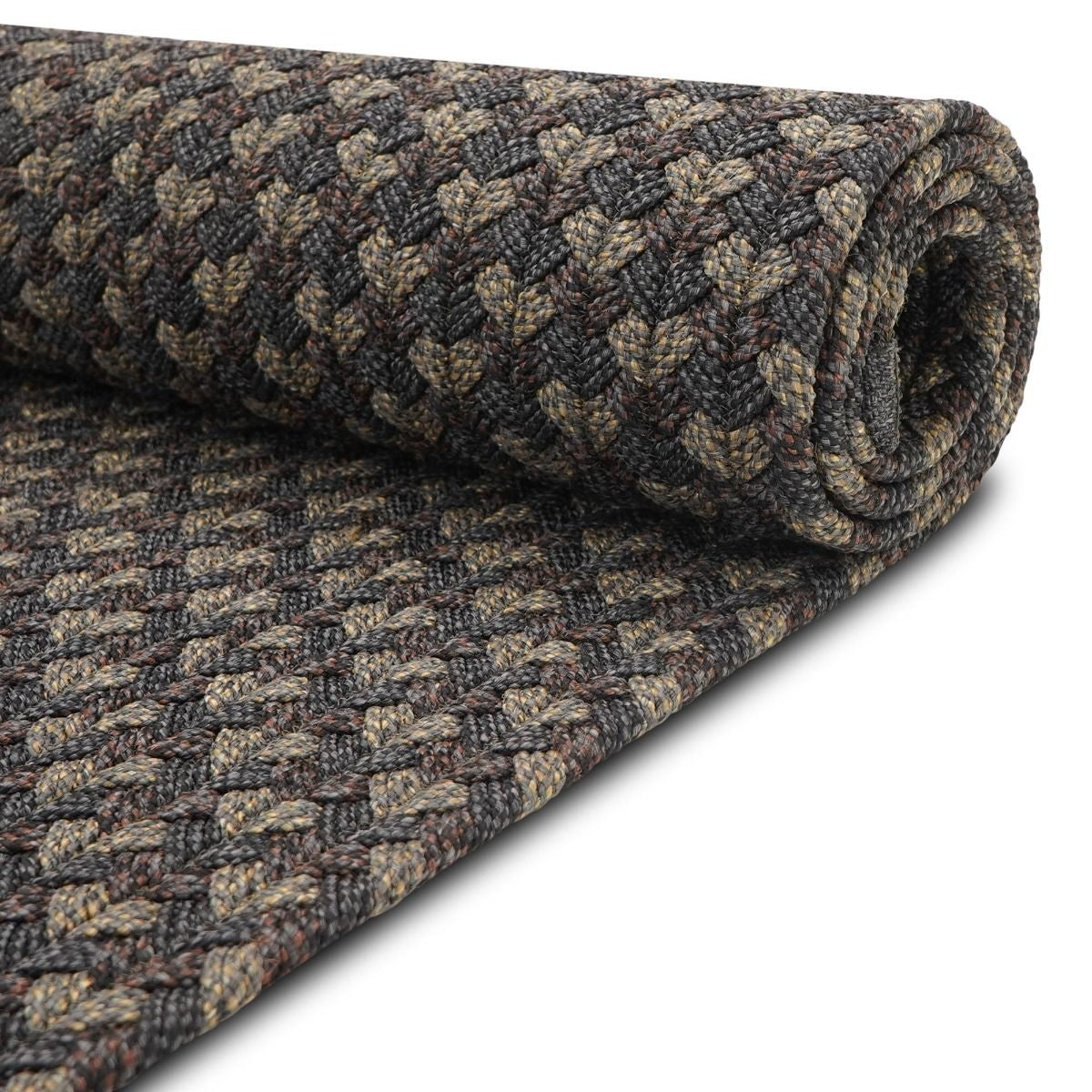 Homespice Black Galaxy Luxuria Braided Rugs