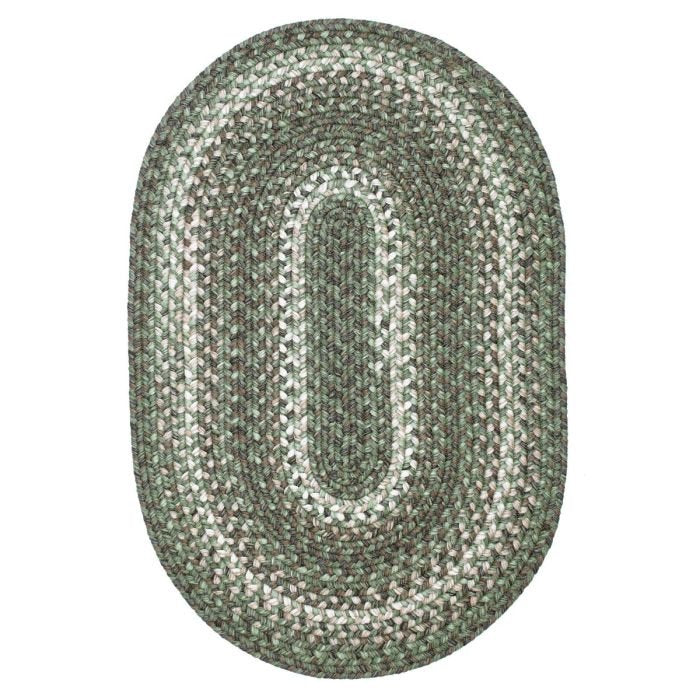 Cedar Ridge Green Ultra Durable Braided Oval Rugs - Braided-Rugs.com