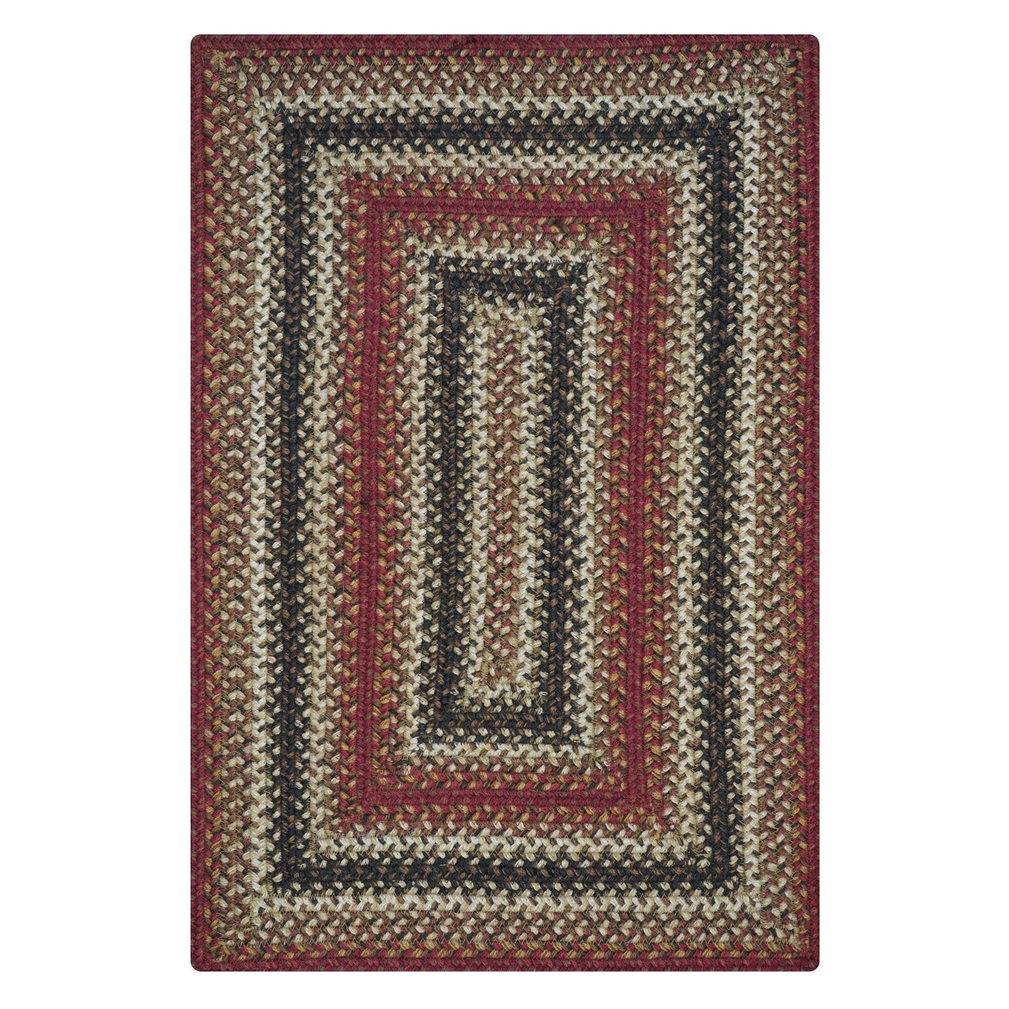 Chester Red Jute Braided Rectangular Rugs - Braided-Rugs.com