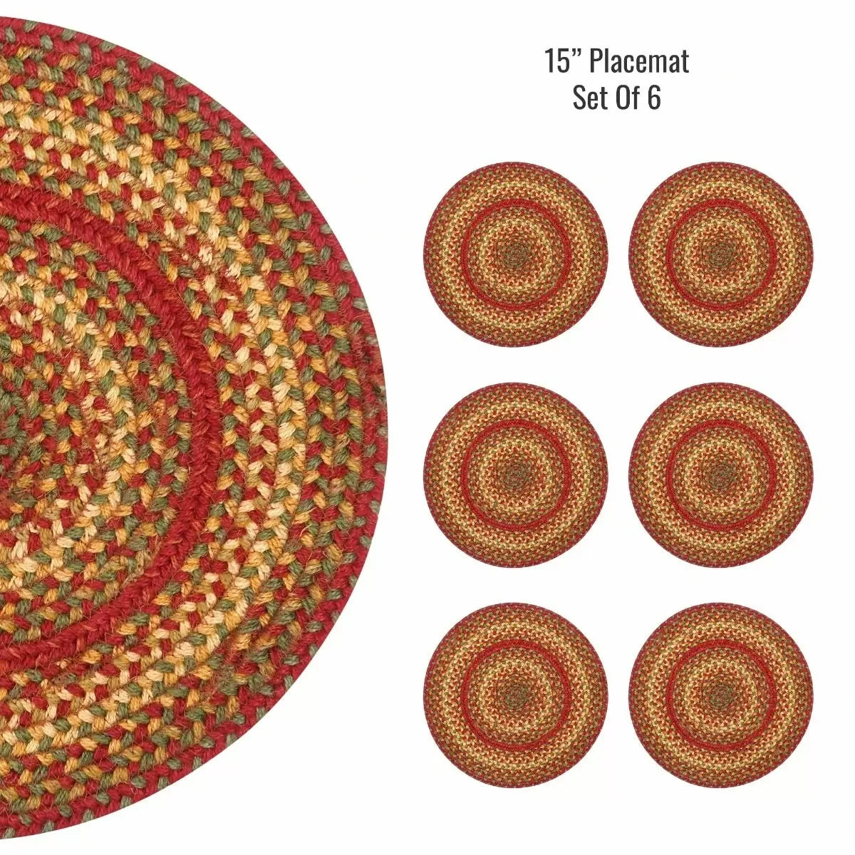 Cider Barn Red Jute Braided Accessories