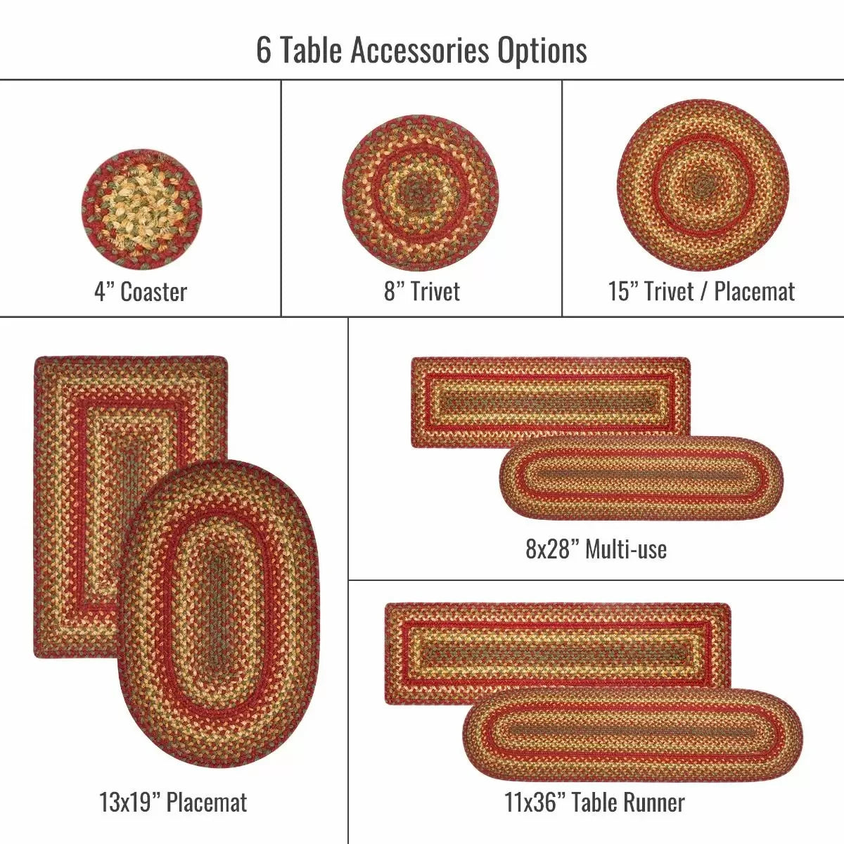Cider Barn Red Jute Braided Accessories