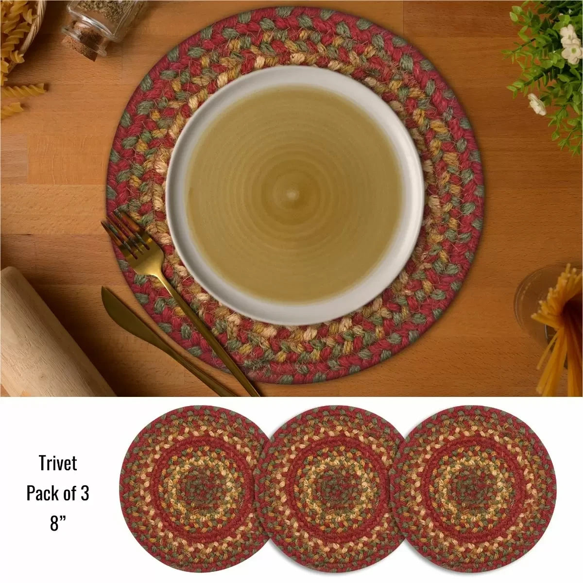 Cider Barn Red Jute Braided Accessories